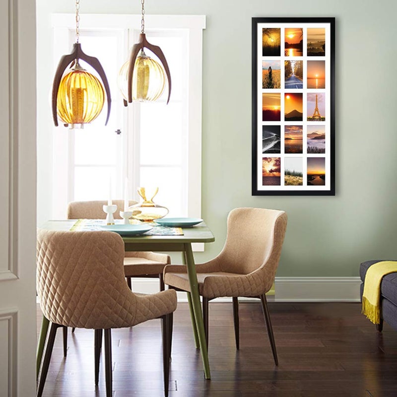 MEBRUDY 4x6 Collage Picture Frames with 15 Openings, 2 Pack Black Multi Photo Frames Display 4 x 6 Pictures with Mat for Wall Mounting - Image 4